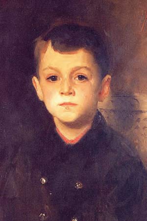 A detail from John Singer Sargent's painting, Portrait of Lancelot Allen.