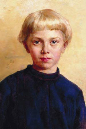 A detail of Konstantin Makovsky's painting Potrait of the Boy.