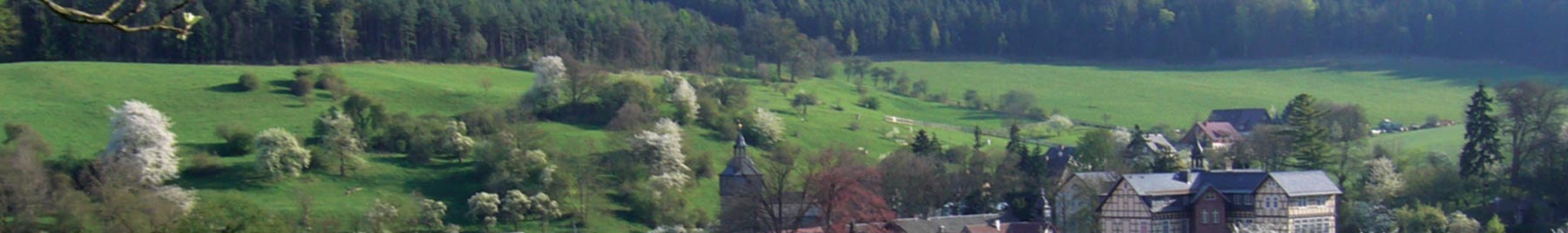 arial view of German village of Keilhau