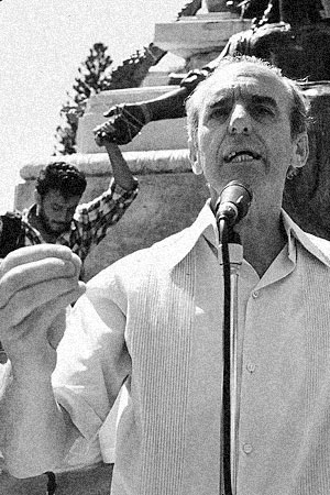 Ignacio Ellacuria speaking in San Salvador, 1989
