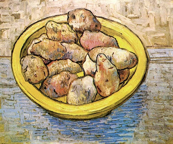 still life of a bowl of potatoes