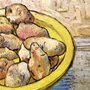still life of a bowl of potatoes