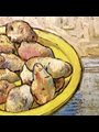 still life of a bowl of potatoes