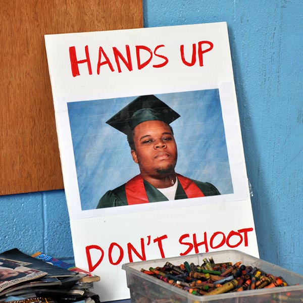 An impromptu memorial to Michael Brown Photograph by Loavesofbread