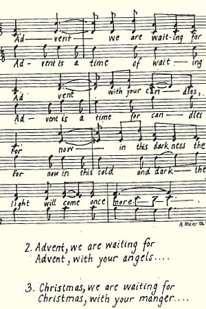 handwritten advent song