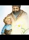 Ivan, Peter, their dog and the white lily.