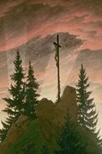 A thumbnail image showing Christ on the cross in Caspar David Friedrich's painting, Cross in the Mountains.