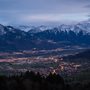 view of lights in a valley in Lichtenstein