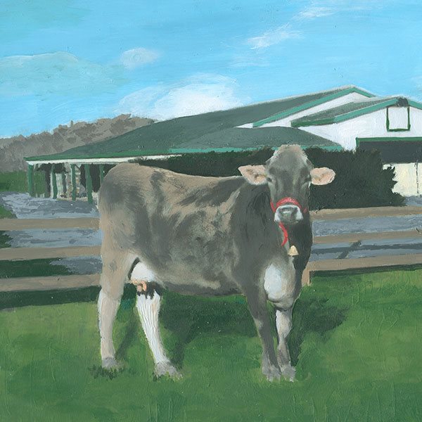 painting of a cow