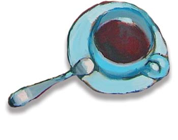 painting of coffee cup