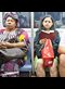 two women riding the subway