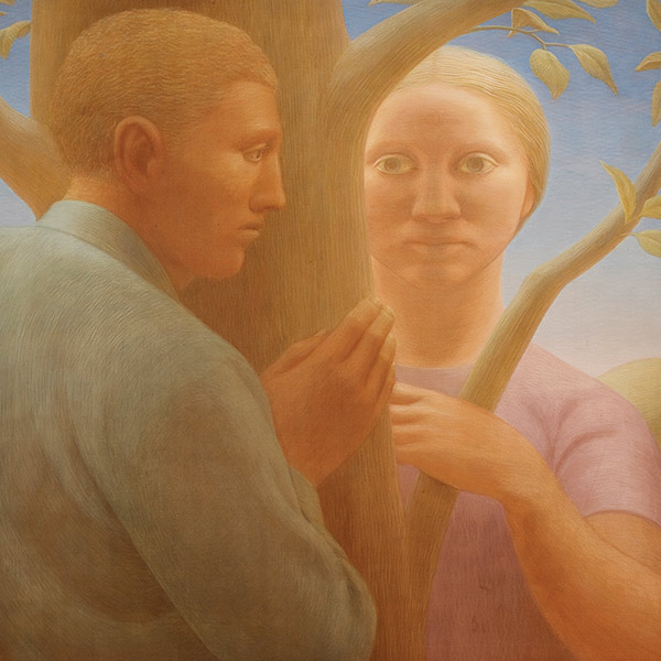 painting of man and woman