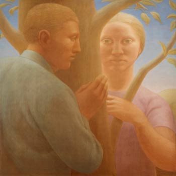 painting of man and woman