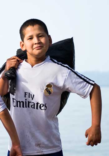 photo of refugee boys