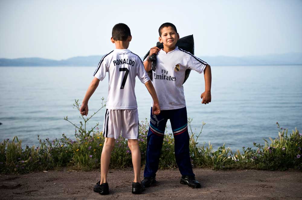 photo of refugee boys