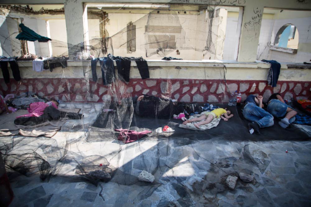 photo of refugee camp