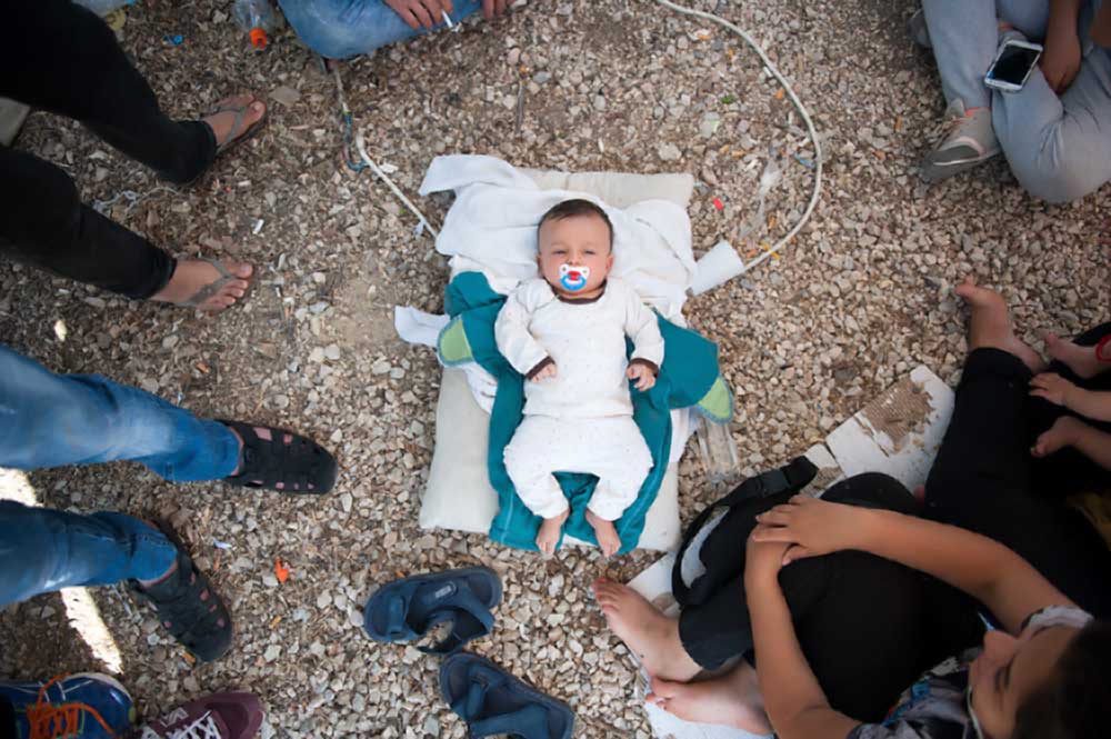 photo of refugee baby