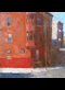painting of red house