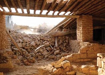 The Mar Elian monastery after its destruction by ISIS forces