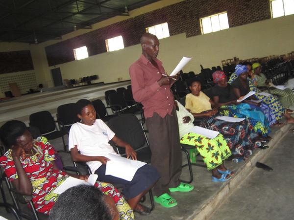 A group of genocide survivors with their Hutu husbands. These couples have received counseling and support from Shalom Ministries.