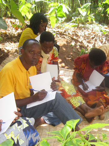 Shalom Ministries co-workers receiving training in trauma counseling.