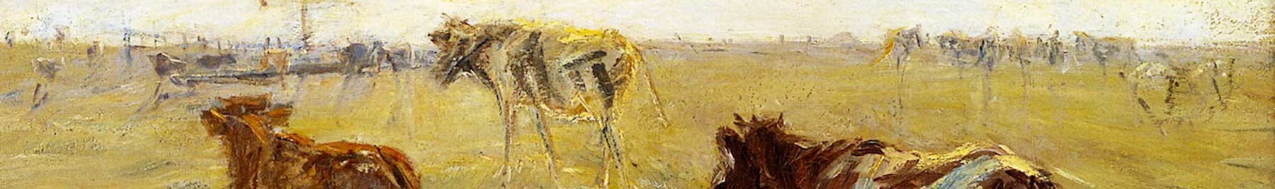 Detail of &lsquo;Cattle Seen Against the Sun on the Island of Saltholm&rsquo; by Theodor Philipsen,1892