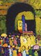 impressionistic painting of people gathering