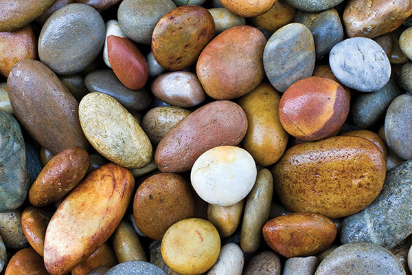 colored pebbles