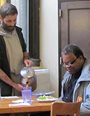 Father Gabriel serving lunch at the Thursday soup kitchen in St. Joseph Friary, Manhattan. 