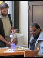 Father Gabriel serving lunch at the Thursday soup kitchen in St. Joseph Friary, Manhattan.