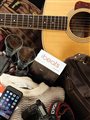 guitar, phone, glove, camera