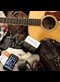 guitar, phone, glove, camera