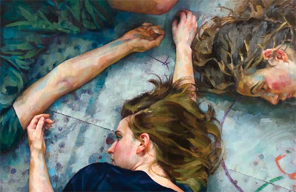 Painting by Xenia Hausner, Crime Map, 2010