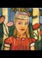 painting of girl in a red dress