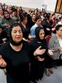 Christians who fled Mosul worship at Erbil’s Mar Shmony Church 
