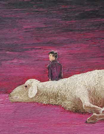 painting of a lamb