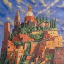 painting of a fantasy island 