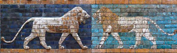 Mosaic Lions of Babylon from the Ishtar Gate.