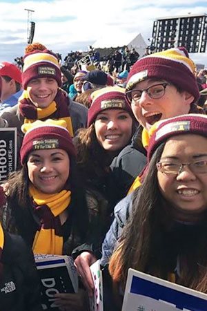 Happy participants in the March for Life