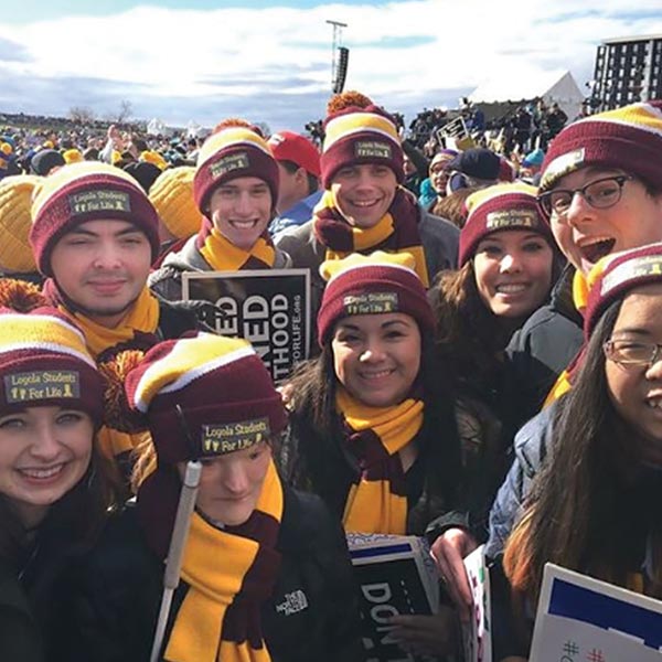 Happy participants in the March for Life
