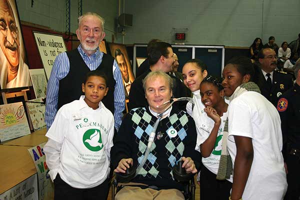 Johann Christoph Arnold, Steven McDonald, and students