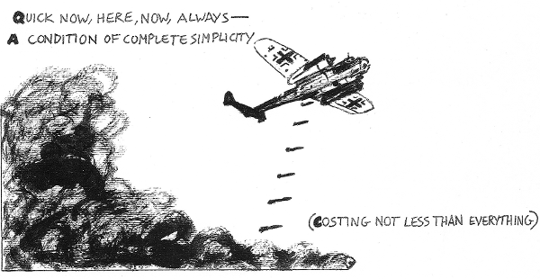 Julian Peters' artistic rendition of TS Elliot's poem Little Gidding