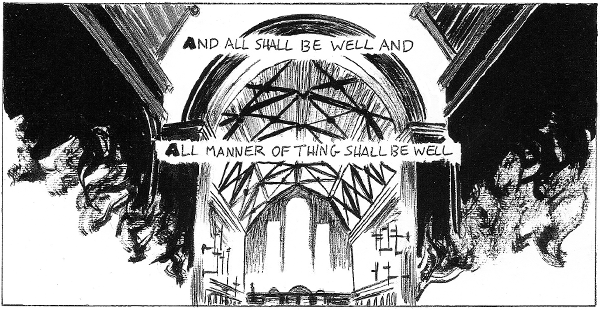 Julian Peters' artistic rendition of TS Elliot's poem Little Gidding