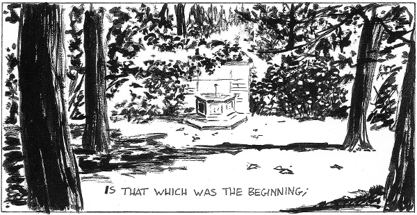 Julian Peters' artistic rendition of TS Elliot's poem Little Gidding