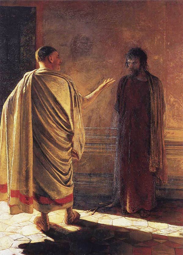 Painting of Christ and Pilate by Nikolay Ge
