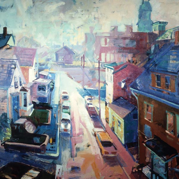 painting of a street
