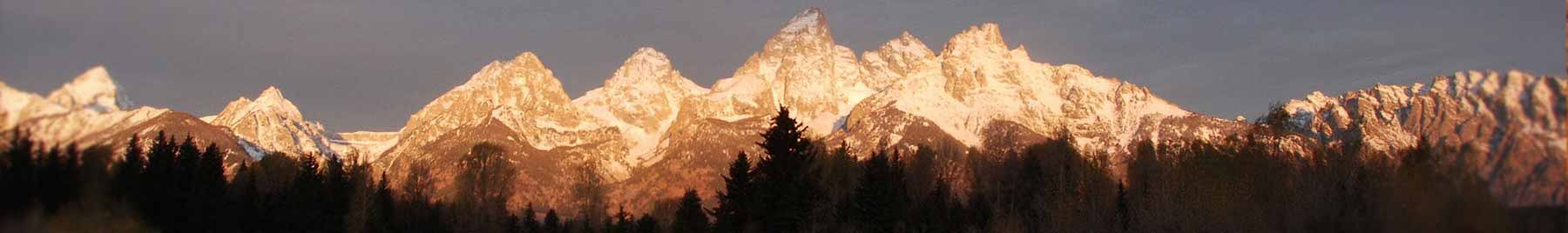 Grand Tetons snowcapped mountain range