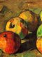 red and green apples painted by Paul Cèzanne