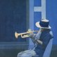 Drawing of a trumpet player