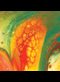 abstract swirls of green, red, and orange